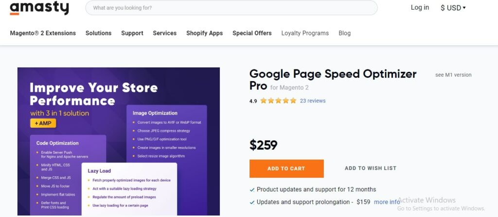 Google Page Speed Optimizer Pro for Magento 2 Amasty