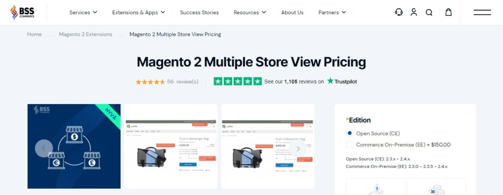 Magento 2 Multiple Store View Pricing by BSS Commerce