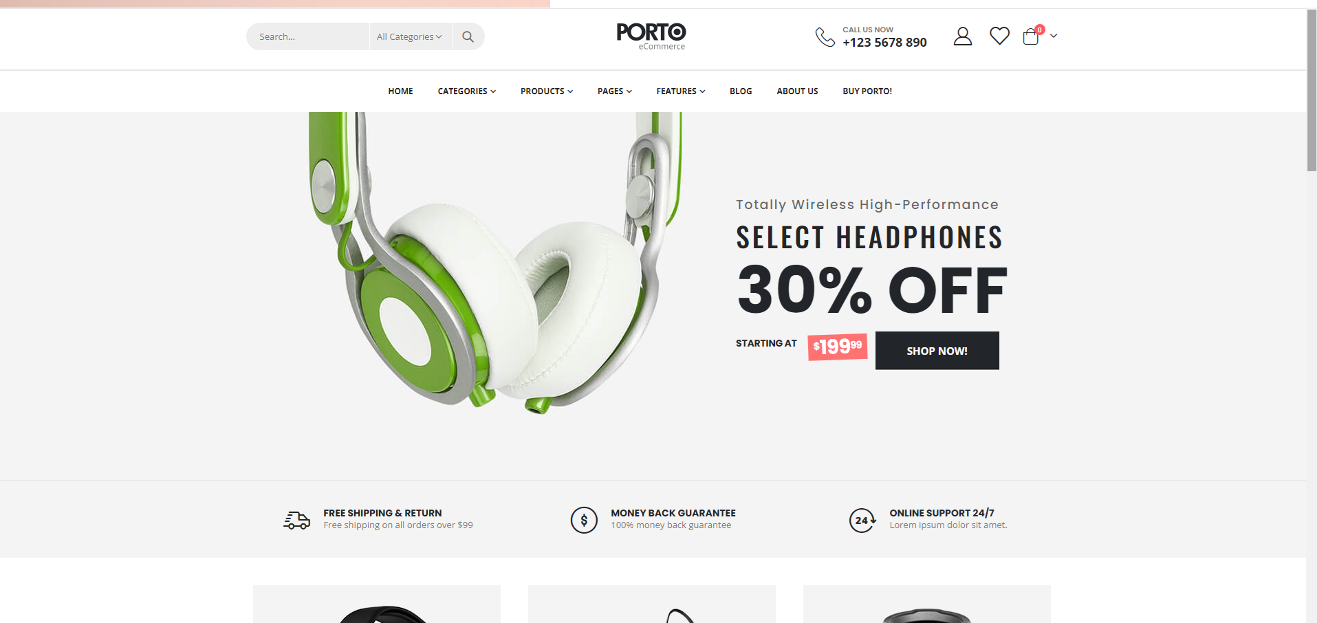 Porto theme for Magento stores