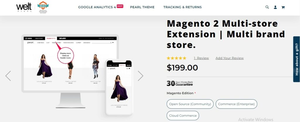 Magento 2 Multi-Store module developed by Weltpixel