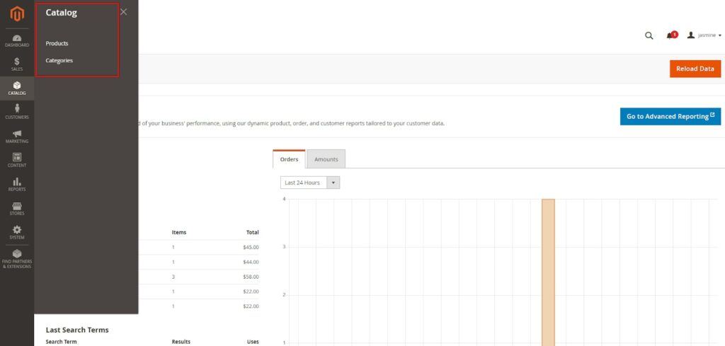 Magento Catalog Tab