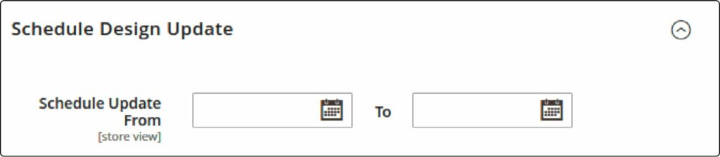 Schedule Design Update magento