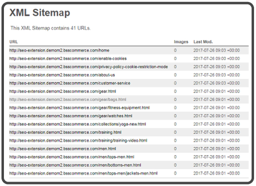 xml sitemap