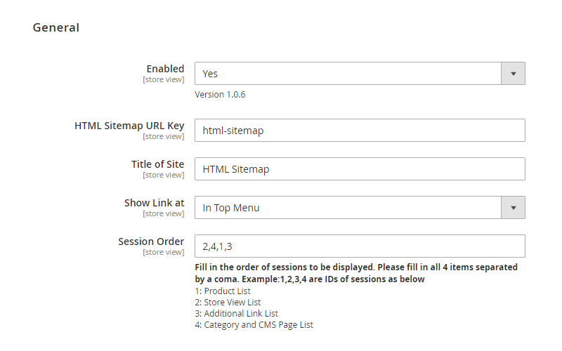 General html sitemap