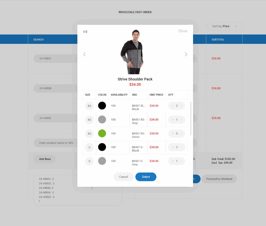 Configurable Grid View