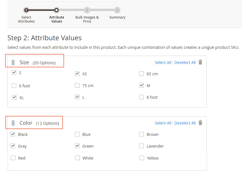 Create configurable product