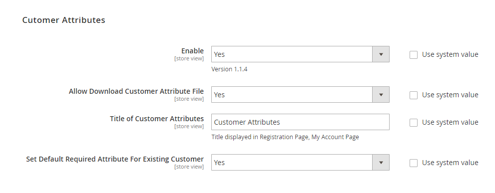 Customer Attributes