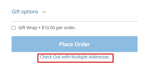 checkout with multiple address