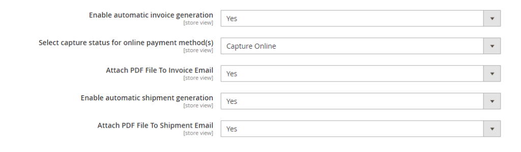 general config auto invoice