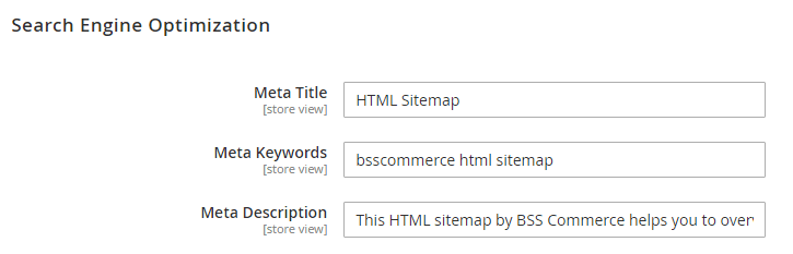 html sitemap meta data