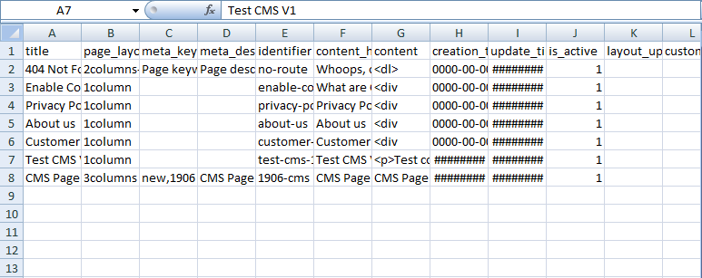 csv file preparation