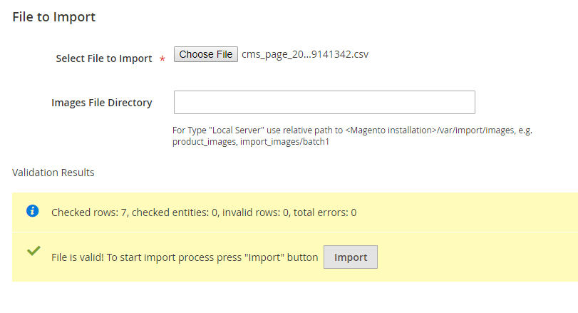 magento-2-import-export-cms-page-extension-validate-results