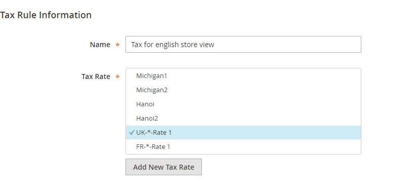 Tax rule is applied for the English