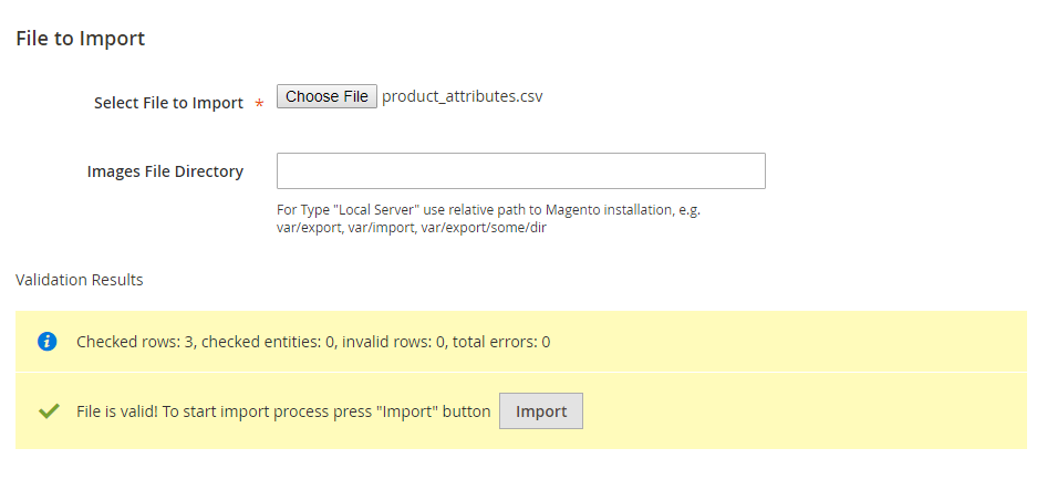 CHECK DATA AND IMPORT