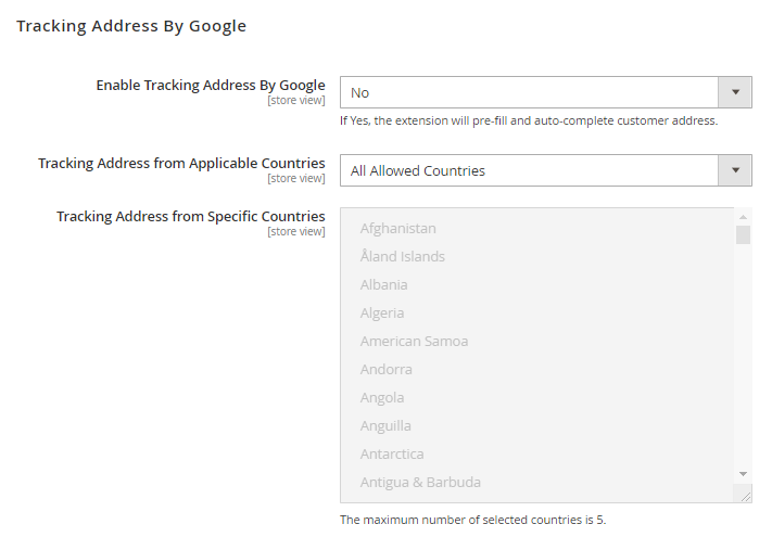 M2 One Step Checkout tracking address by google