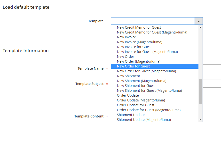 create new order confirmation email template including delivery date information