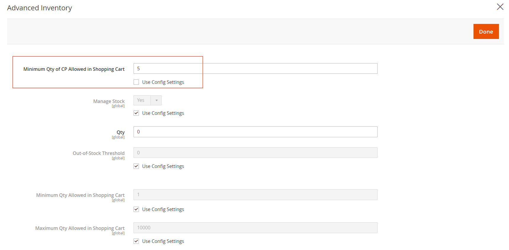 magneto 2 Minimum Qty of Configurable Product.