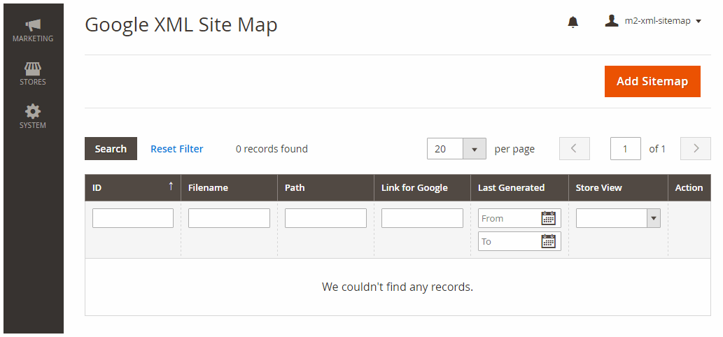 Generate Sitemap