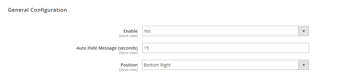 general configuration magento 2 cookie notice