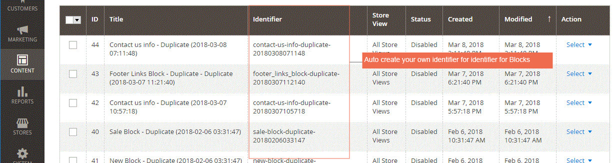 create new Identifier for duplicated Block