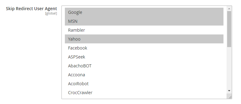 magento 2 geoip skip redirect user agent