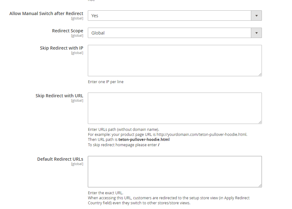 general settings