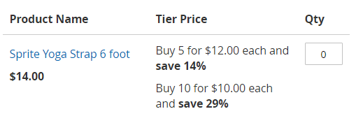 Show Tier Price in new column