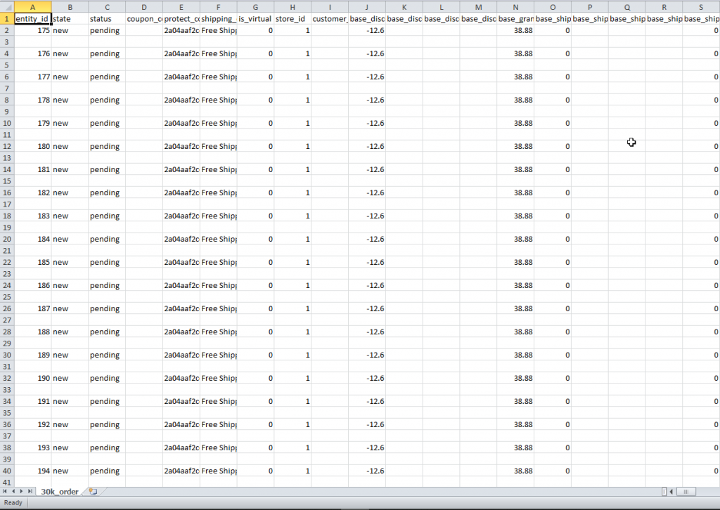 prepare the csv file for magento 2 import export order