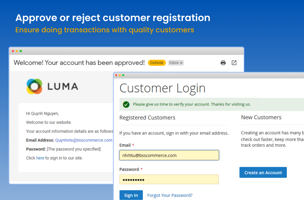 Customer Registration Approval