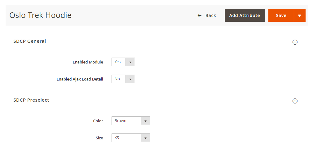 configurable product magento 2 extension - config in edit page