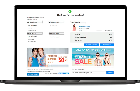 User-friendly Magento 2 One Page Checkout Success