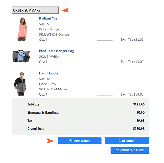 Freely edit the magento 2 order success page with BSS Commerce extension