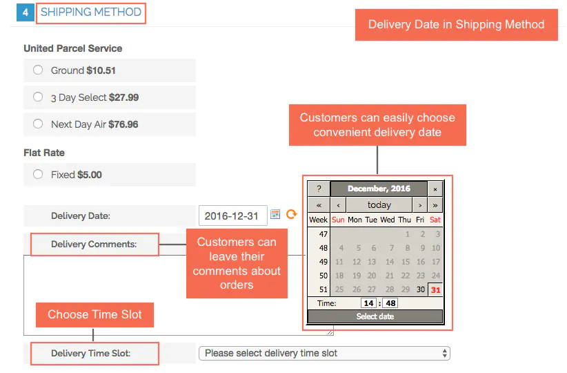 Magento Order Delivery Date and Time Extension shows in Shipping Method