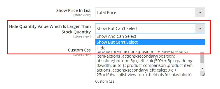 Show Quantity But Cant Select