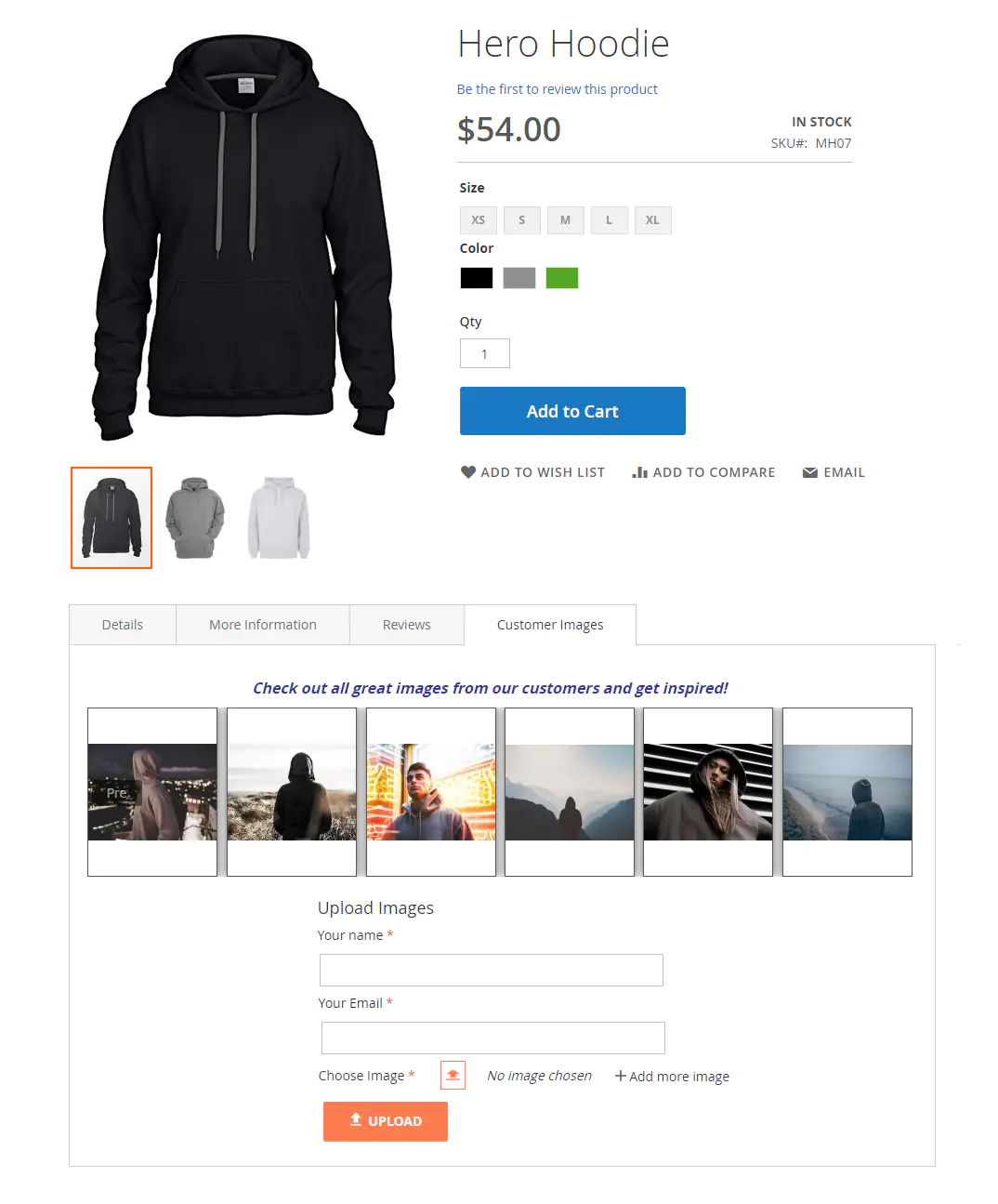 magento 2 product images by customer extension demo