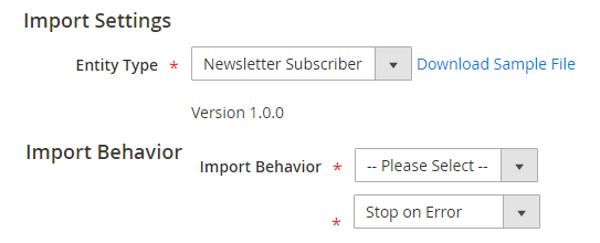 Import multiple newsletter subscribers via a CSV file