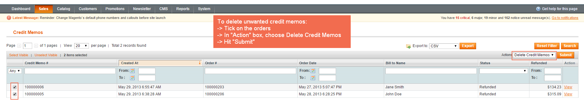 magento-delete-orders-delete-credit-memos