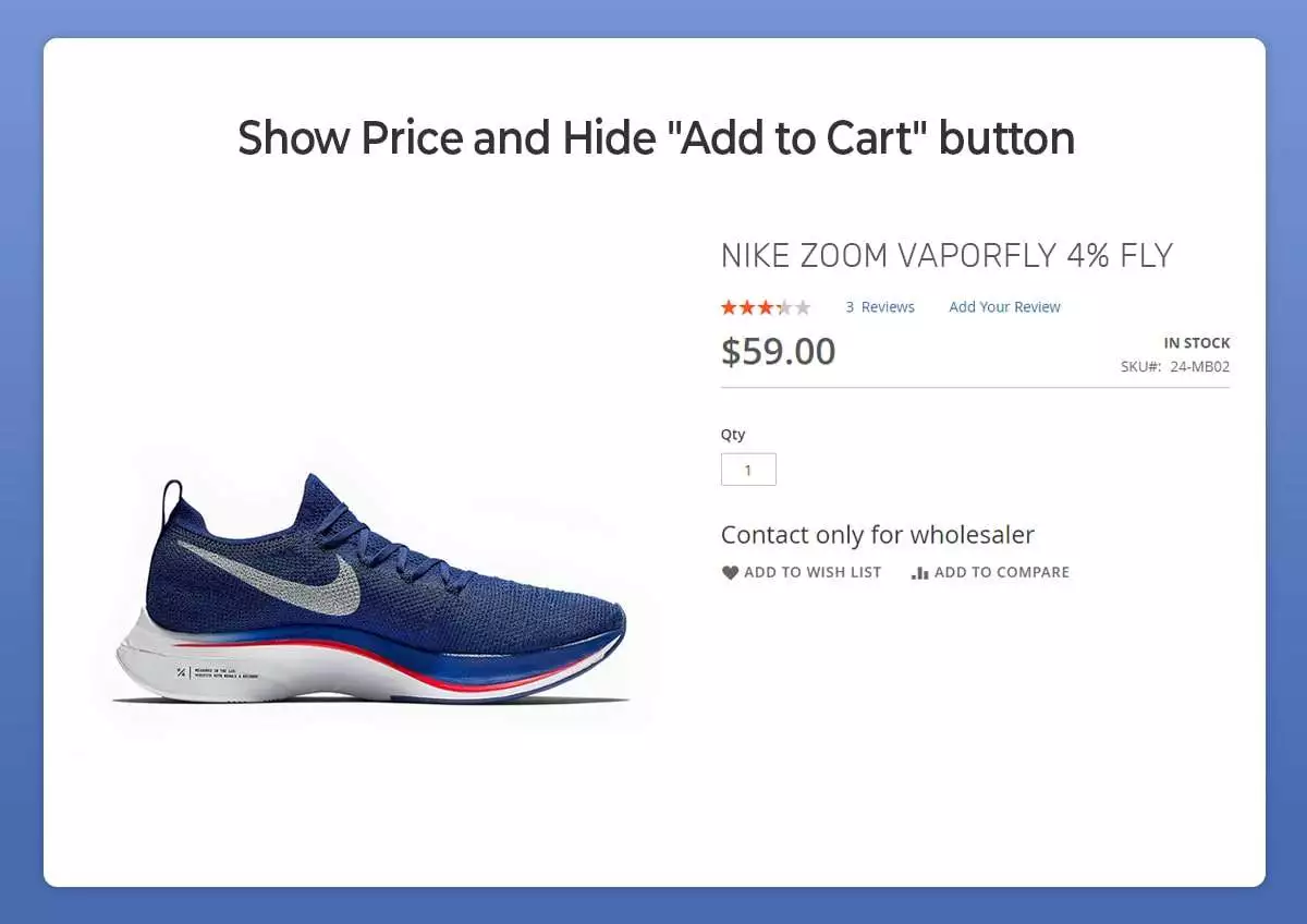 magento 2 show price and hide add to cart