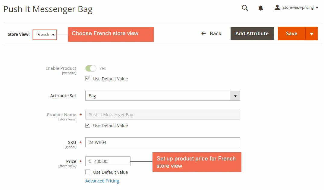 magento 2 storeview base prices-price settings in french