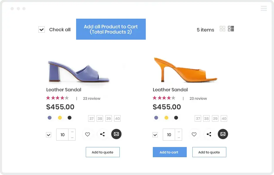 2. add multiple products to cart - magento 2 b2b module