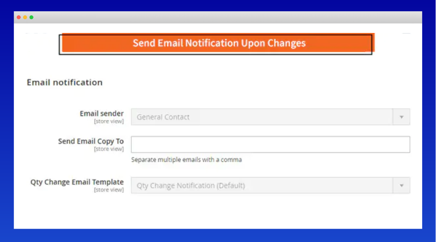 Send notification email on change 