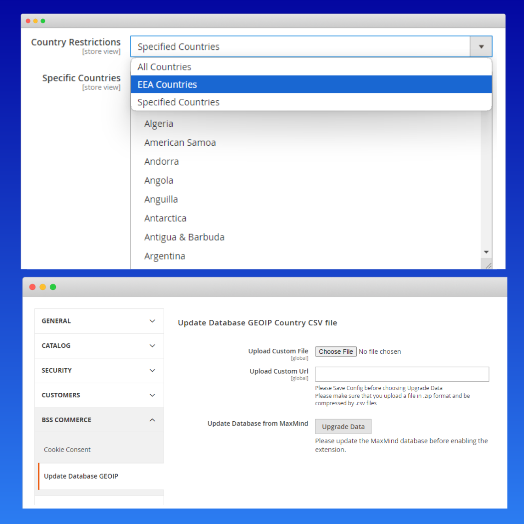 Cookie consent geoip function