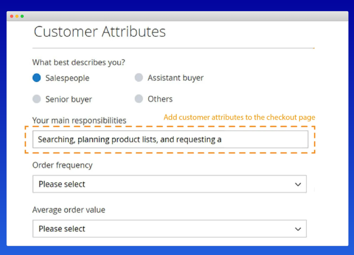 add customer attribute-to checkout