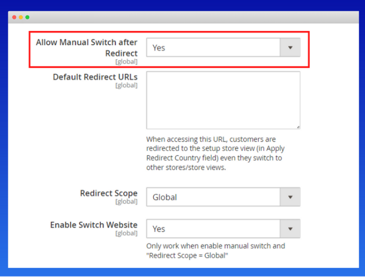 Enable disable manual switch