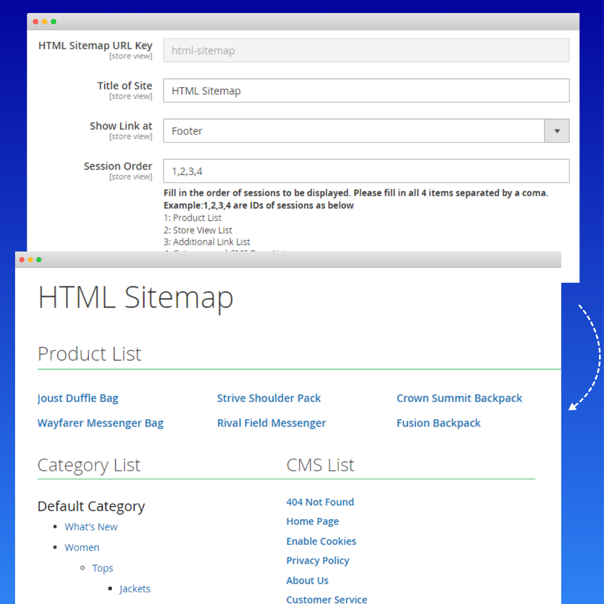 Magento 2 SEO - HTML sitemap