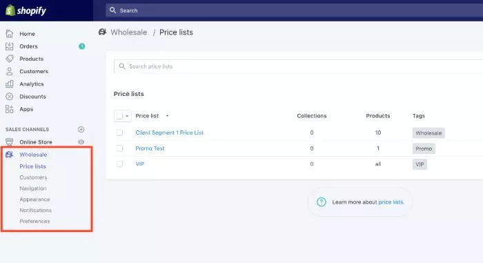 shopify-price-list-setup