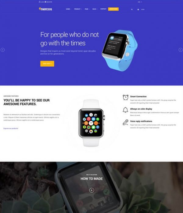 Enercos is a modern and responsive theme