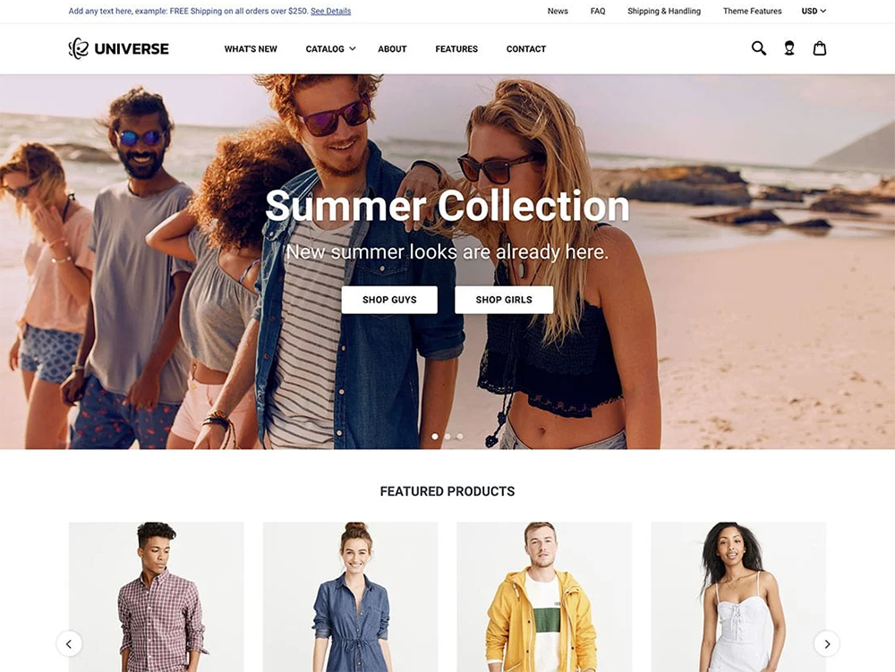 Universe is another multi-purpose Shopify theme