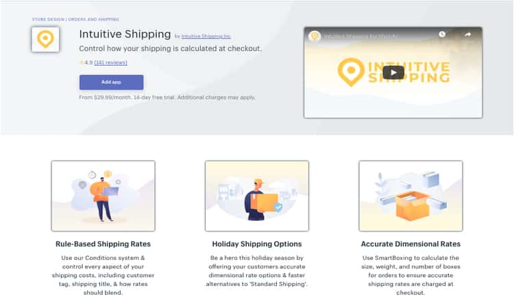 Intuitive Shipping is one of the best shopify shipping apps