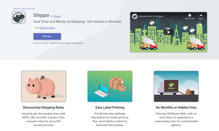 Shippo is one of the best shopify dropshipping apps that will definitely benefit your business